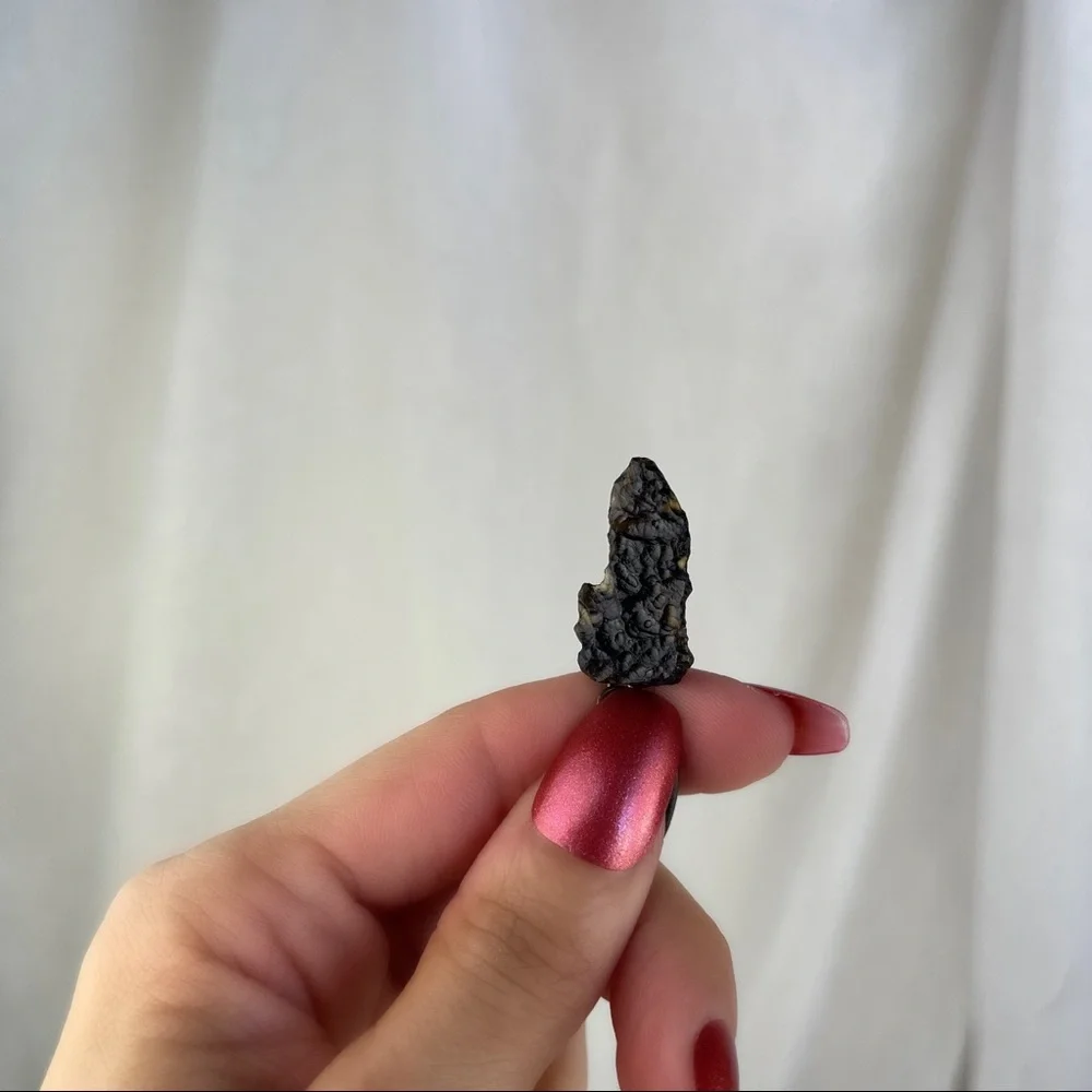 🚫SOLD🚫 NWOT Tektite Pendant Necklace Natural Ancient Stone Sterling Silver - Picture 11 of 16